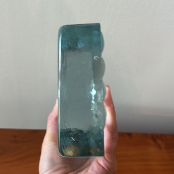 Vintage Blenko Joel Myers Heavy Clear Art Glass Single Elephant Bookend. - Picture 5 of 14